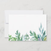 RSVP-Karte für die Hochzeitsfeier von Grün und Gol RSVP Karte (Rückseite)