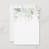 RSVP-Karte für die Lieder von Grünpflanzen und Gol RSVP Karte (Rückseite)