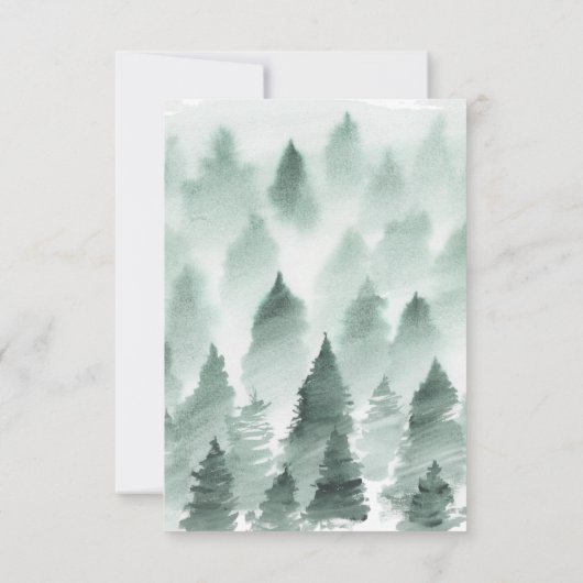 RSVP-Karte für die Liegeanforderung für Grüne und  RSVP Karte (Rückseite)