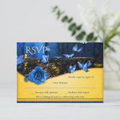 RSVP-Karte für die verzauberte Forest Night Butter Einladung (Stehend Vorderseite)