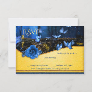 RSVP-Karte für die verzauberte Forest Night Butter Einladung