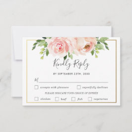 RSVP-Karte für die Wahl des Blütenblattes zum Hoch RSVP Karte