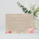RSVP-Karte für die Wiese Summer Wedding RSVP Karte (Stehend Vorderseite)