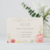 RSVP-Karte für die Wiese Summer Wedding RSVP Karte (Stehend Vorderseite)
