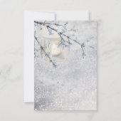 RSVP-Karte für die Winterhochzeit mit Funkeln Einladung (Rückseite)