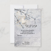 RSVP-Karte für die Winterhochzeit mit Funkeln RSVP Karte (Vorderseite)