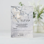 RSVP-Karte für die Winterhochzeit mit Funkeln RSVP Karte (Stehend Vorderseite)