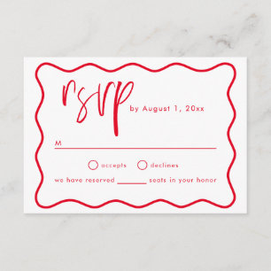 RSVP-Karte für einen fett formatierten Rahmen Begleitkarte