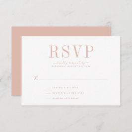 RSVP-Karte für einfache Blush-Hochzeit RSVP Karte
