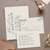 RSVP-Karte für einfache botanische Beige RSVP Karte