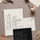 RSVP-Karte für einfache botanische Beige RSVP Karte