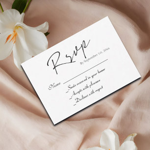 RSVP-Karte für einfache Skripteinsätze RSVP Karte