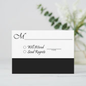 RSVP-Karte für Einladungen zu Hochzeiten und Gradu (Stehend Vorderseite)