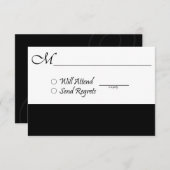 RSVP-Karte für Einladungen zu Hochzeiten und Gradu (Vorne/Hinten)