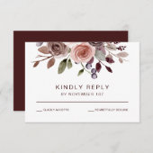 RSVP-Karte für elegante burgundy-Hochzeit im Herbs RSVP Karte (Vorne/Hinten)
