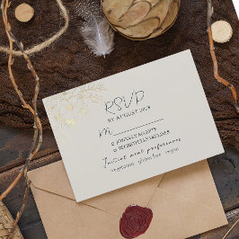 RSVP-Karte für elegante Hochzeitsmahlzeiten RSVP Karte
