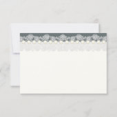 RSVP-Karte für elegante Spitzen und Perlen Einladung (Rückseite)