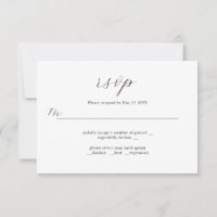 RSVP-Karte für elegante Vorstellungen im Hochzeits