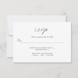 RSVP-Karte für elegante Vorstellungen im Hochzeits RSVP Karte