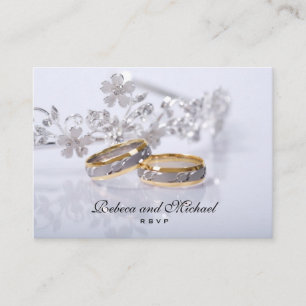 RSVP-Karte für Elegantes Gold/Platinum-Hochzeitban Begleitkarte