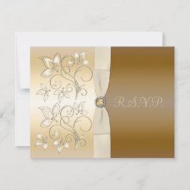 RSVP-Karte für Elfenbein und Bronze RSVP Karte