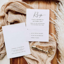 RSVP-Karte für Erwachsene nur moderne kalligraphis RSVP Karte