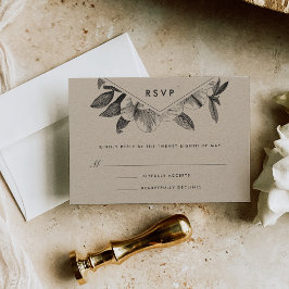 RSVP-Karte für floral Kraft RSVP Karte