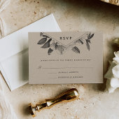 RSVP-Karte für floral Kraft RSVP Karte