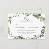RSVP-Karte für Foliage Greenerity Wedding Einladung (Vorne/Hinten)