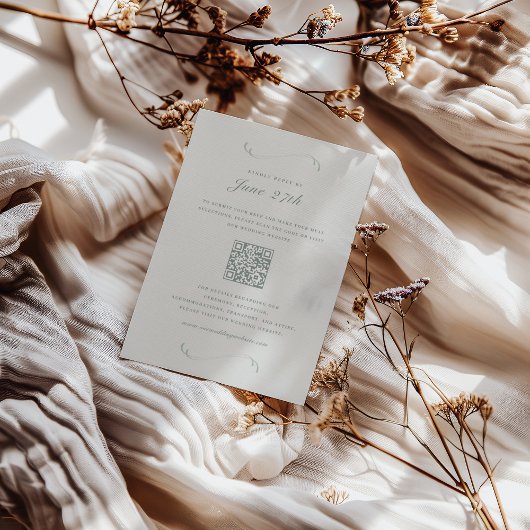 RSVP-Karte für Foto/Details Fall Elfenbeinkühe und Einladung