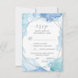 RSVP-Karte für geometrische Aquarellfarbe RSVP Karte