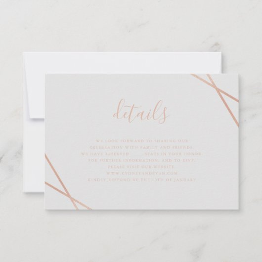 RSVP-Karte für geometrische Grenzen RSVP Karte (Vorderseite)