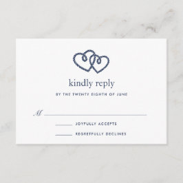 RSVP-Karte für gesenkte Herzen RSVP Karte