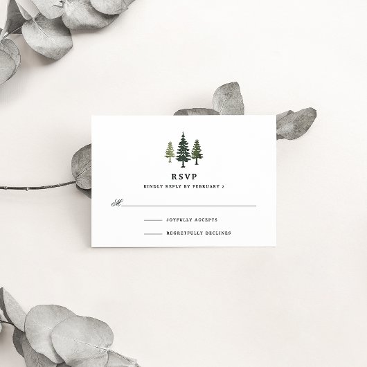 RSVP-Karte für große Pines RSVP Karte