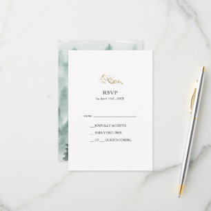 RSVP-Karte für Grüne und Gold RSVP Karte