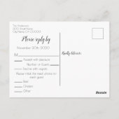 RSVP-Karte für Grünflächen Postkarte (Rückseite)