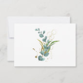 RSVP-Karte für Grünpflanzen und Gold-Hochzeiten RSVP Karte (Rückseite)