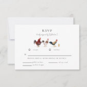 RSVP-Karte für Hähnchenverheiratung RSVP Karte (Vorderseite)