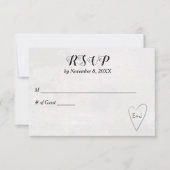 RSVP-Karte für Heart Wedding RSVP Karte (Vorderseite)