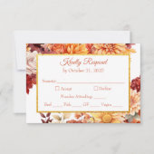 RSVP-Karte für Herbst-Blumenzehen RSVP Karte (Vorderseite)