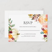 RSVP-Karte für Herbst-Flora und Pumpkin-Hochzeit RSVP Karte (Vorne/Hinten)
