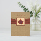 RSVP-Karte für Herbstleaf RSVP Karte (Stehend Vorderseite)