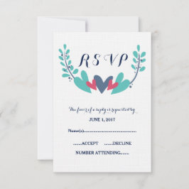 RSVP-Karte für Herz und Reben RSVP Karte