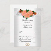 RSVP-Karte für Hibiskus und Hochzeit RSVP Karte (Vorne/Hinten)