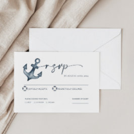 RSVP-Karte für Hochzeiten am Meer Mitteilungskarte