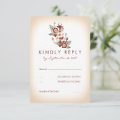 RSVP-Karte für Hochzeiten am Meer RSVP Karte (Stehend Vorderseite)