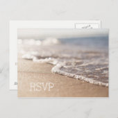 RSVP-Karte für Hochzeiten am Strand Einladungspostkarte (Vorne/Hinten)