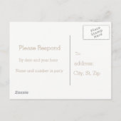 RSVP-Karte für Hochzeiten am Strand Einladungspostkarte (Rückseite)