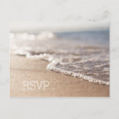 RSVP-Karte für Hochzeiten am Strand Einladungspostkarte (Vorderseite)
