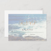 RSVP-Karte für Hochzeiten am Strand RSVP Karte (Vorne/Hinten)